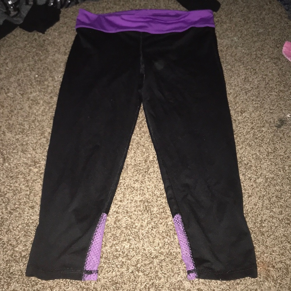 purple and black leggings